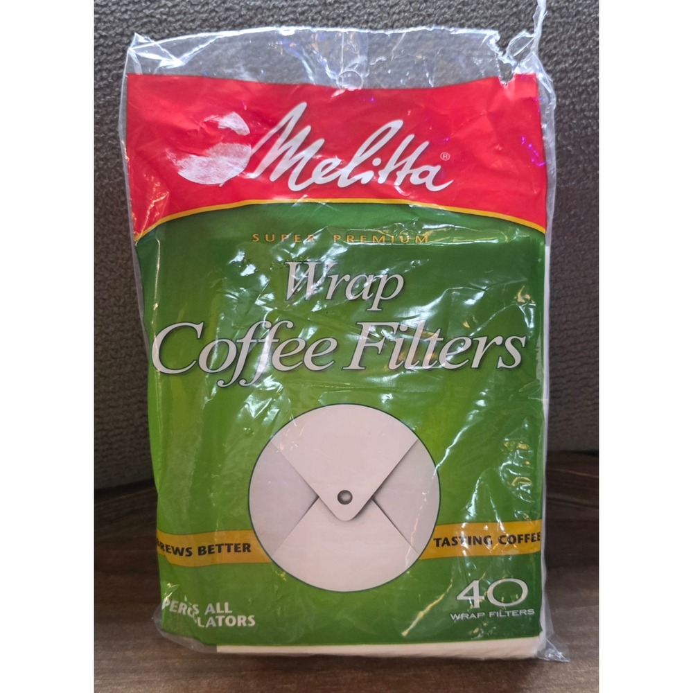 Melitta Super Premium Wrap Coffee Filters for Percolators 40 Count White Paper